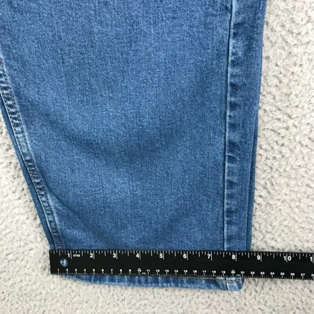 LEVIS 505 Jeans Mens 38x30 Regular Fit Straight Leg‎ Medium Wash Denim *FLAW